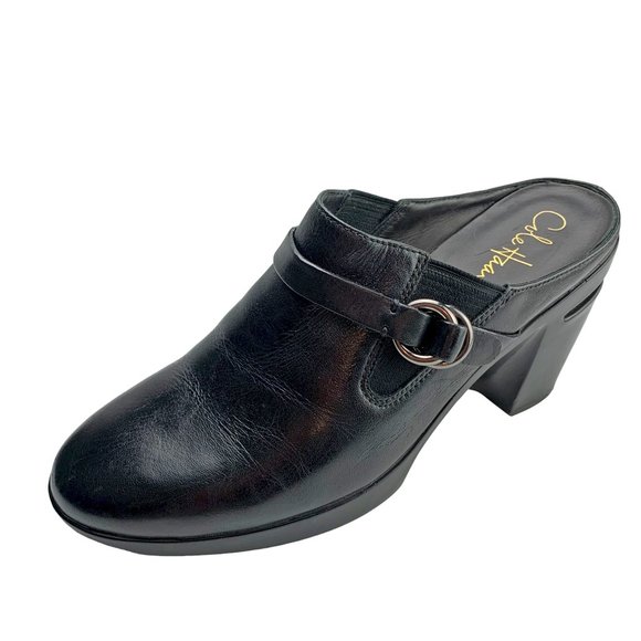 COLE HAAN Shelly D32475 Leather Buckle Mule Clogs‎ - Picture 3 of 13